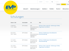 Neue Website EVP Schweiz