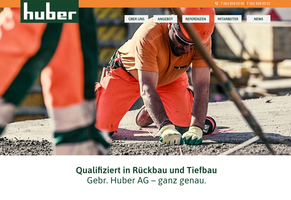 Website Huber Bau AG